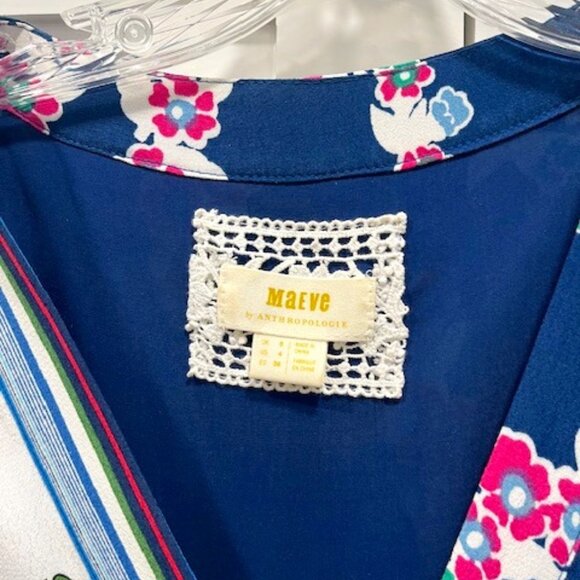 Maeve Midi Wrap Floral Dress - Size 4 - Picture 3 of 3